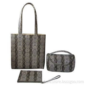 PU Cosmetic Bag with Snake Pattern, Customized Designs are Welcome
